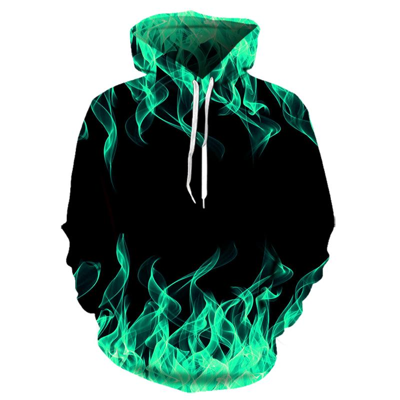2020 Nuovo colorato Flame Hoodie 3d Felpa Uomo/Donna Con Cappuccio Autunno E Inverno Cappotto Uomo Abbigliamento Divertente Giacca Nera_voghion.com
