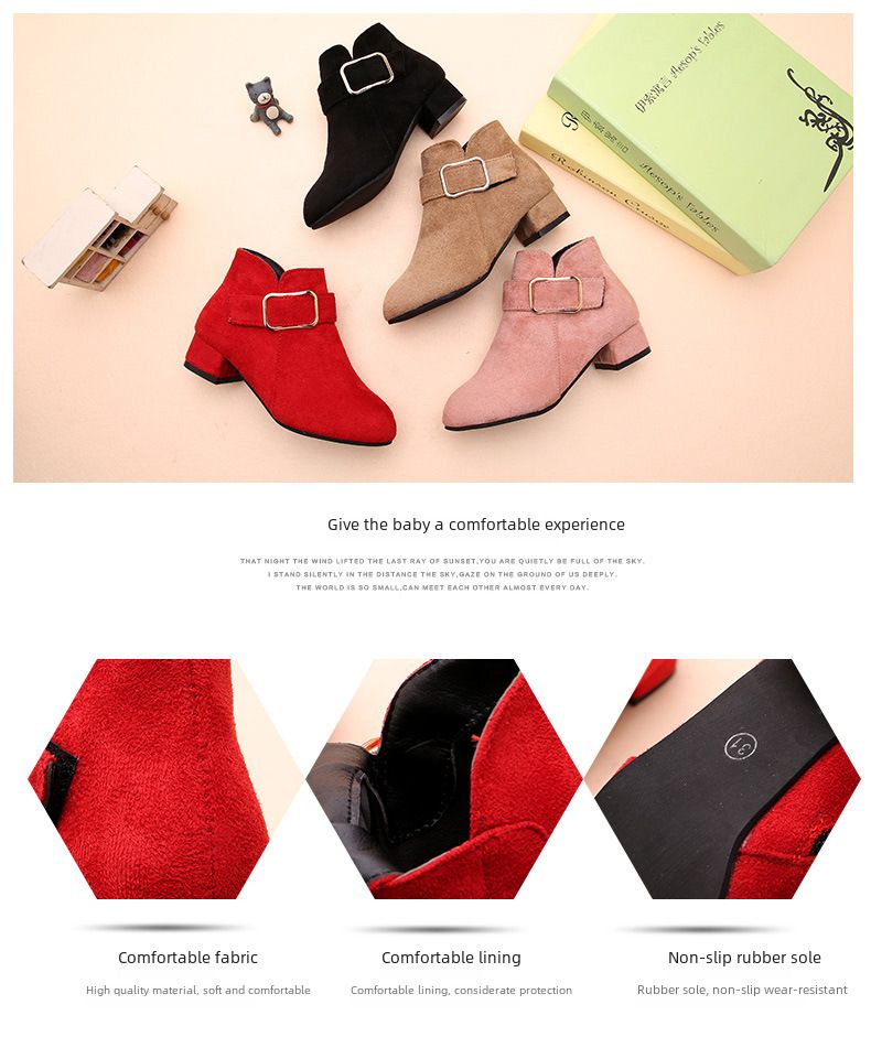 2023 Novo Estilo Coreano Outono e Inverno Forrado de Lã Quente Meninas Botas Fosco Cano Médio Elevado Casual Meninas Martin Ankle Boots_voghion.com