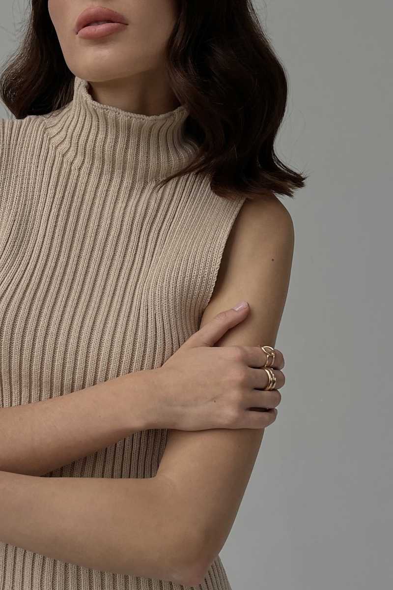 Damenbekleidung Herbst und Winter Neue Außenhandel Damenbekleidung Rollkragen ärmelloses Top Fashion Casual Pullover_voghion.com