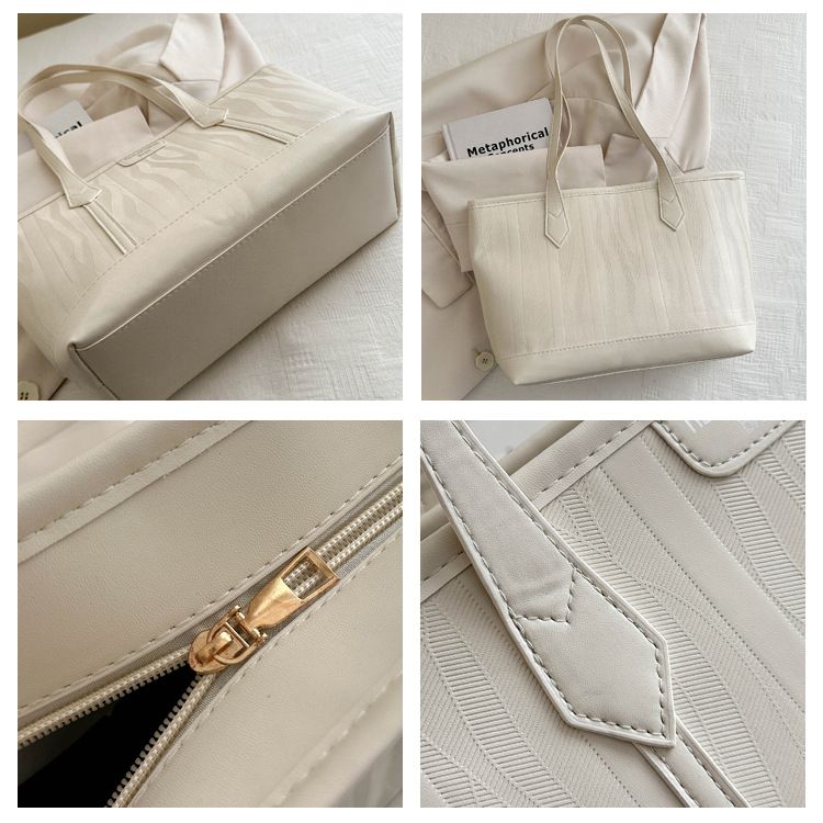 Commuter 2024 new trendy tote with simple temperament and large capacity shoulder bag for women_voghion.com