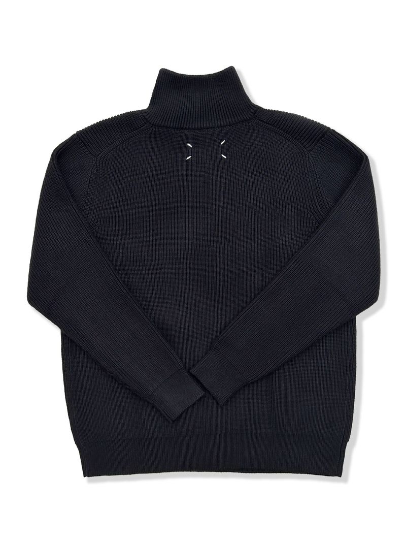 Unisex Quarter-Zip High Neck Wool-Blend Sweater – Slim Fit Minimalist Pullover (M-XL)_voghion.com