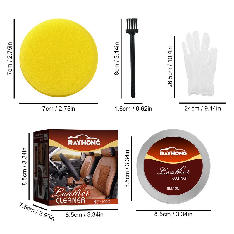 Rayhong Leather Cleaning And Repair Cream, Sofa Leather Care Agent Decontamination Cleaning Agent Maintenance Care Cleaning_voghion.com