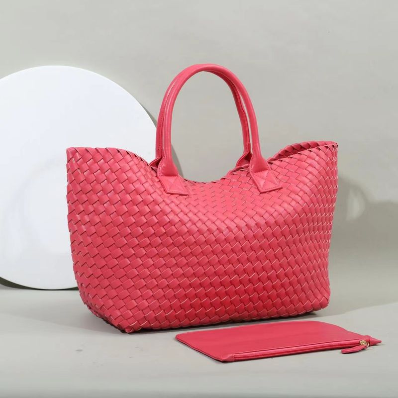 Handbag Trend Hand Woven Vegetable Blue Son Large Capacity Carry-on Bag Woman_voghion.com