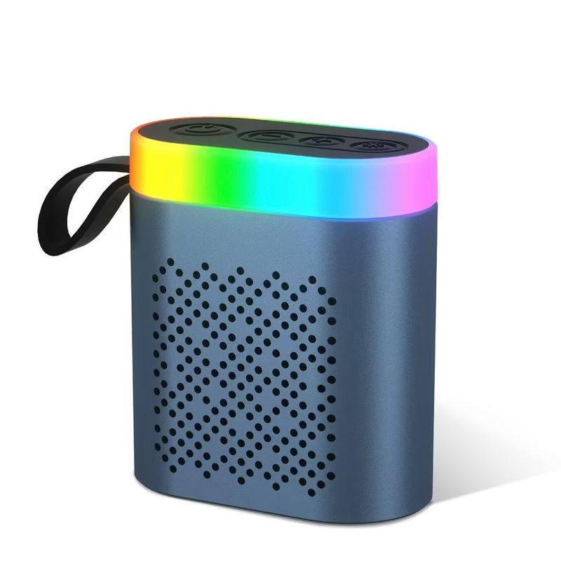 Uusi tuote SDX6 mini ulkokäyttöön kannettava Bluetooth RGB langaton subwoofer alumiiniseoskaiutin_voghion.com