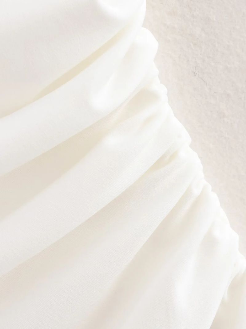 Abito decorativo plissettato in maglia tricolore da donna_voghion.com