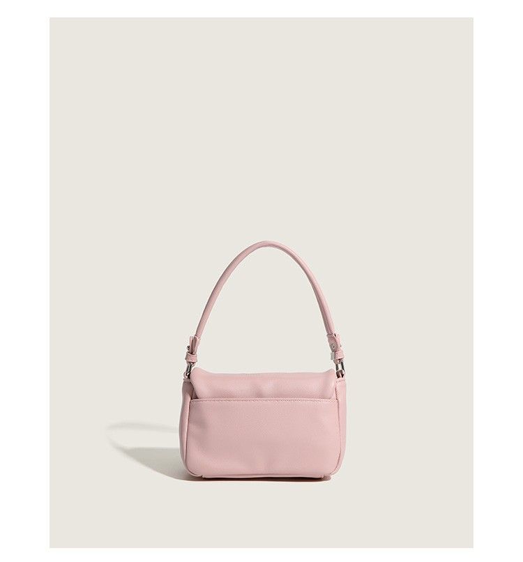 Borsa a tracolla trapuntata alla moda per donna - Elegante mini borsa a tracolla con chiusura magnetica, piccola borsa a mano in rosa, nero e bianco_voghion.com