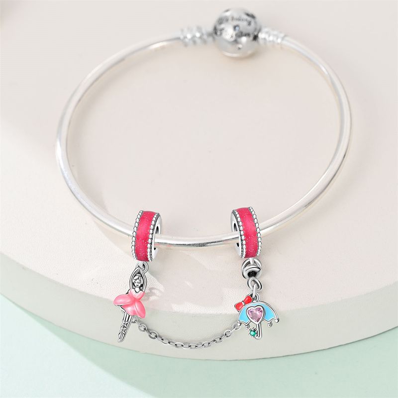 Women's Jewelry Couple Sun And Moon Safety Chain Charm Pendant Beads DIY Jewelry Accessories Bracelet Necklace Copper Plated Silver_voghion.com