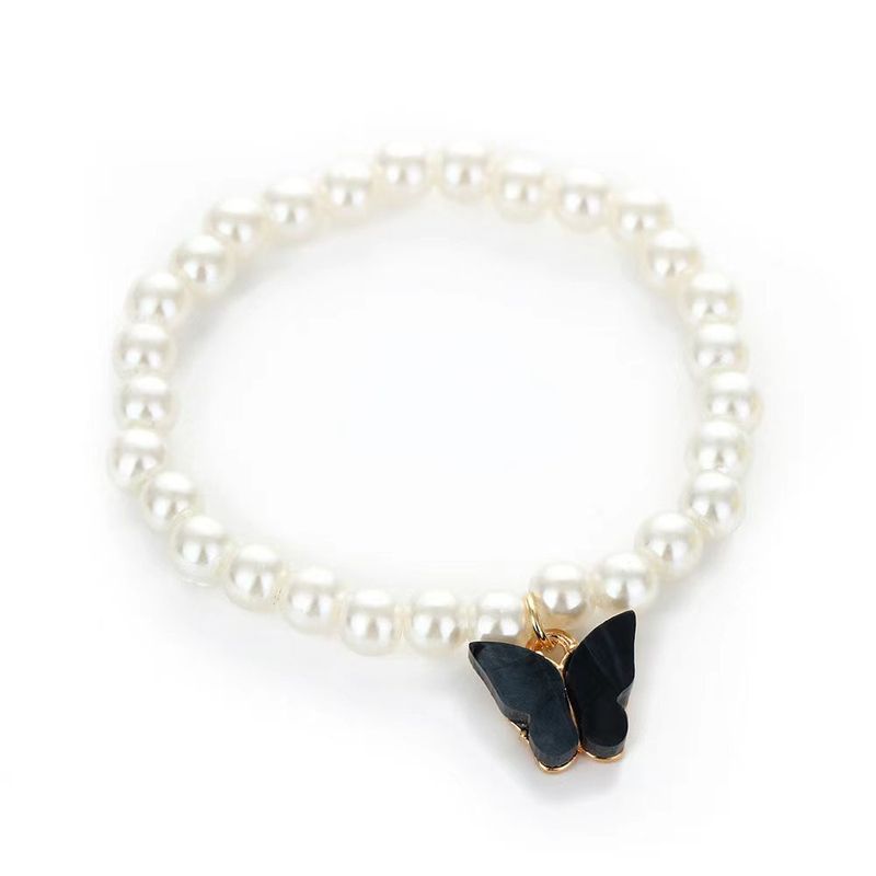 Mode Temperament Persönlichkeit Schmuck Set Halskette Ohrringe Ring Armband Multi Farbe Schmetterling Set_voghion.com