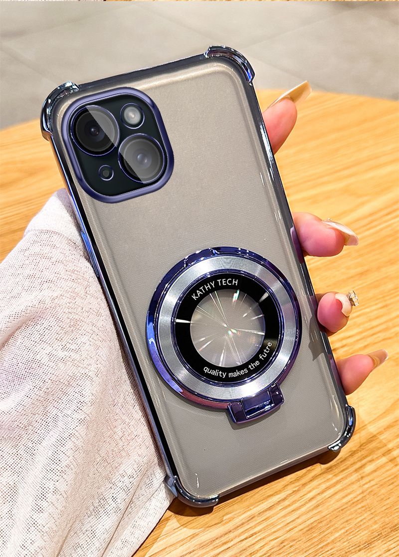 Custodia protettiva per telefono con supporto magnetico antiurto trasparente per iPhone 16 15 14 13 12 11 Pro Max XS X XR 7 8 Plus_voghion.com