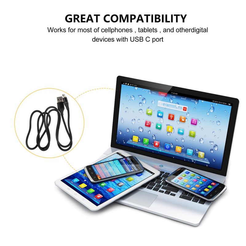 1Pc Nylon Data Cable Mobile Phone Charge Cable Compatible With Android Phone_voghion.com