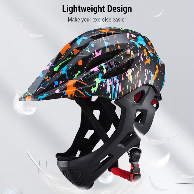 Verstellbarer, atmungsaktiver Kinderfahrradhelm für Kleinkinder, leichter Integralhelm mit LED-Licht, 16 Öffnungen für 46–5_voghion.com