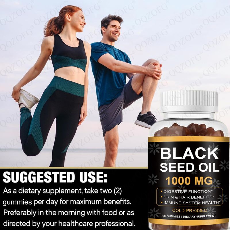 New In Stock Free Shipping Hot Selling Black Seed Oil BLACK SEED OIL Gummies Source Factory_voghion.com