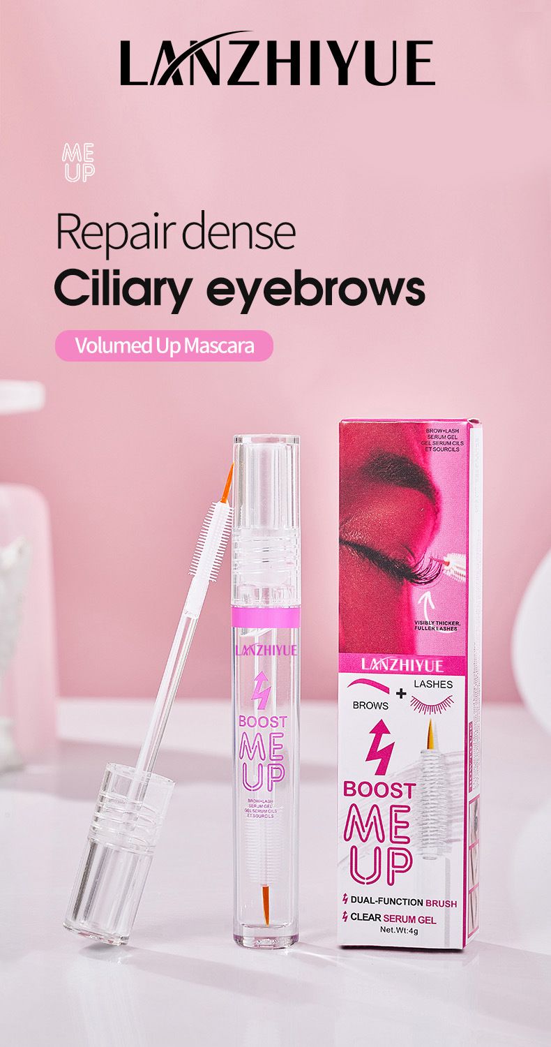 Mascara Cosmetics LANZHIYUE Eyelash Liquid Eyebrow Liquid Two In One Thick Curling Big Eyes Makeup Dual Purpose_voghion.com