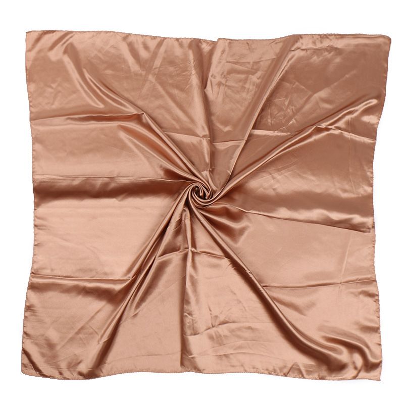 Neue Satin frauen Reine Farbe Kopftuch Seide Einfarbig 90 Satin Professionelle Stewardess Quadrat Schal Yw102_voghion.com