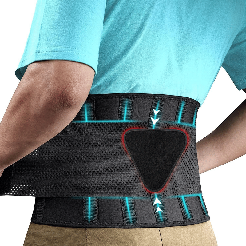 Back Brace Support Belt-Lumbar Support Back Brace For Back Pain, Sciatica, Scoliosis, Herniated Disc Adjustable Support Straps-Lower Back Brace With Removable Lumbar Pad For Men & Women_voghion.com