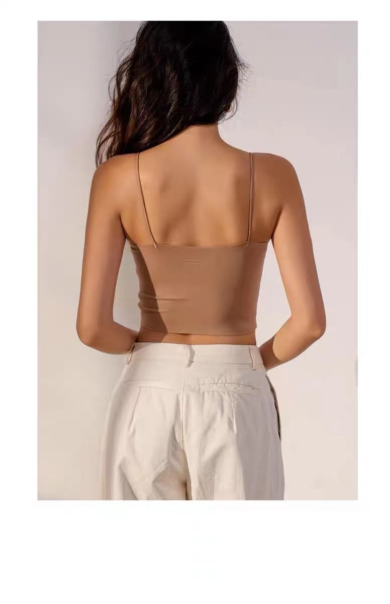 Women's Intimates Summer Underwear One Piece Underwear With Bra Pad Bottom Beautiful Back Tube Top_voghion.com