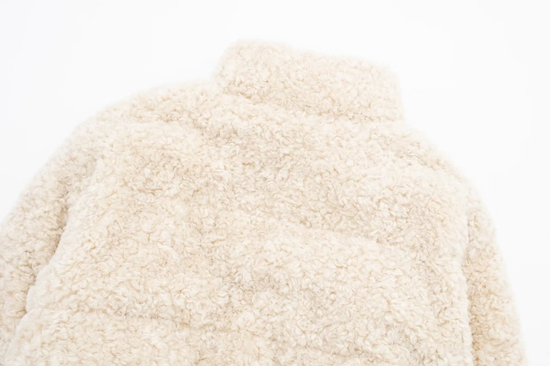 Women's fleece short slim-fit padded jacket jacket_voghion.com