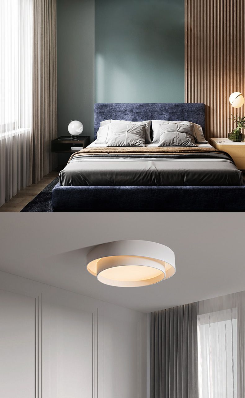 Lampada da soffitto intelligente a LED rotonda romantica e accogliente per soggiorno minimalista nordico per camera da letto principale_voghion.com