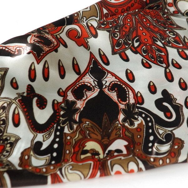 Blando Brown Distinctive Stylish Paisley Pattern Fashion Soft Natural Silky Scarf/Wrap/Shawl(Small)_voghion.com