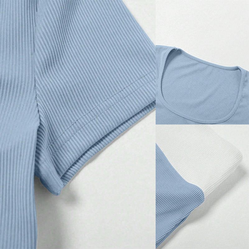 Modern ljus färg sexig crop top kort väst shorts yoga dräkt set resår i midjan kan bäras utomhus sovkläder för_voghion.com