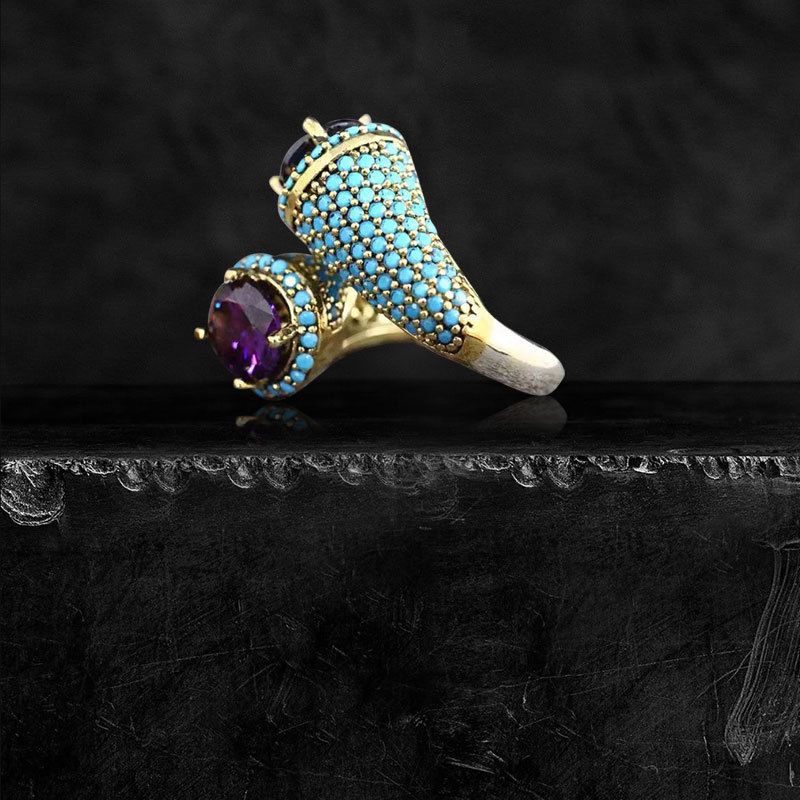 Totem Pattern Zircon Ring For Men Punk Dark Gothic Cool Style Fashion Jewelry_voghion.com