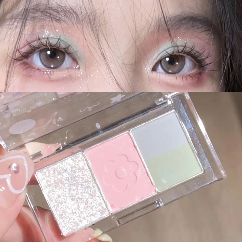 Eye Matte Glitzer-Lidschatten-Palette, wasserfeste, schimmernde Lidschatten-Make-up-Palette, matt, kühler Ton, schwarze Augen-Pigmen_voghion.com