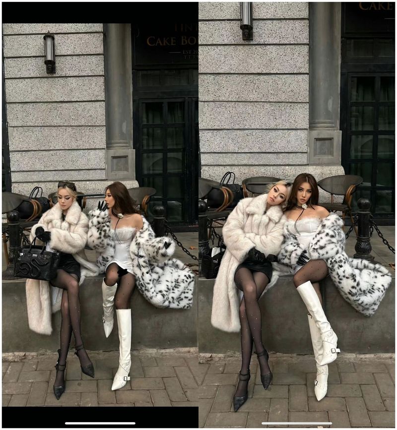 Casaco de pele sintética com estampa de leopardo de luxo para mulheres - Jaqueta de inverno com gola blazer longa e imitação de pele de raposa, agasalho elegante e estiloso_voghion.com