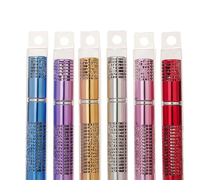 Akcesoria do perfum 5 ml Pusta rzeźbiona butelka na perfumy z olejkiem eterycznym Podróżna przenośna butelka ze stopu ze spryskiwaczem Pusta butelka_voghion.com