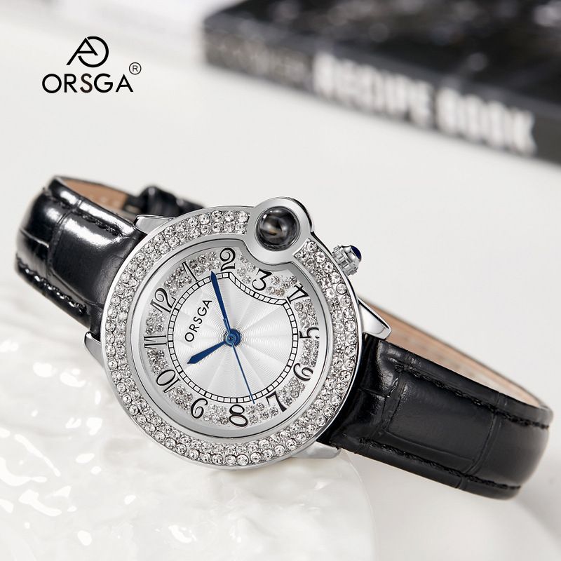 Orologio al quarzo da donna ORSGA Classic High End Balloon Design con diamanti di lusso leggero e alla moda_voghion.com