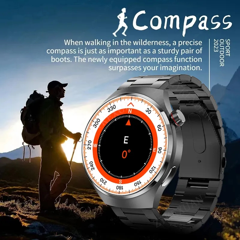 2023 GPS za Huawei Xiaomi NFC pametni sat muški sat 4 Pro AMOLED HD ekran otkucaja srca Bluetooth poziv IP68 vodootporan pametni sat_voghion.com