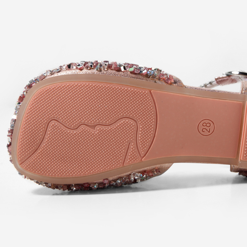 Mutter & Kinder Mädchen pailletten prinzessin schuhe 2024 sommer neue kinder leistung kristall schuhe kleine mädchen hohl sandalen_voghion.com