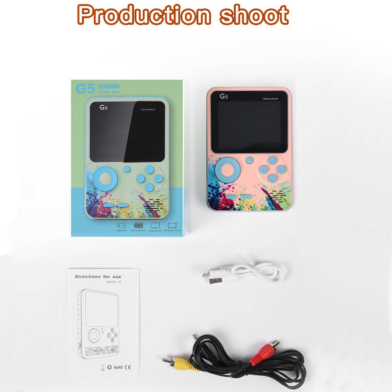 Byteuni G5 Retro Portable Handheld Game Console with 500 Classical FC Games and Controllers, Comes with 1000mAh Rechargeable Battery Support for TV_voghion.com