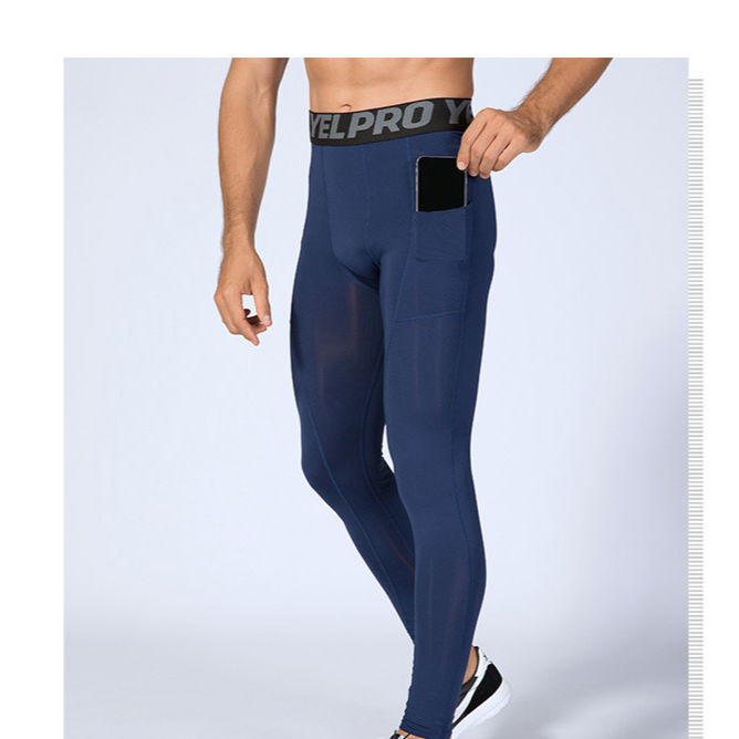 Pantaloni da fitness da uomo con tasche PRO Running Training Sport Elastici Traspiranti Asciugatura rapida Pantaloni aderenti 1080_voghion.com