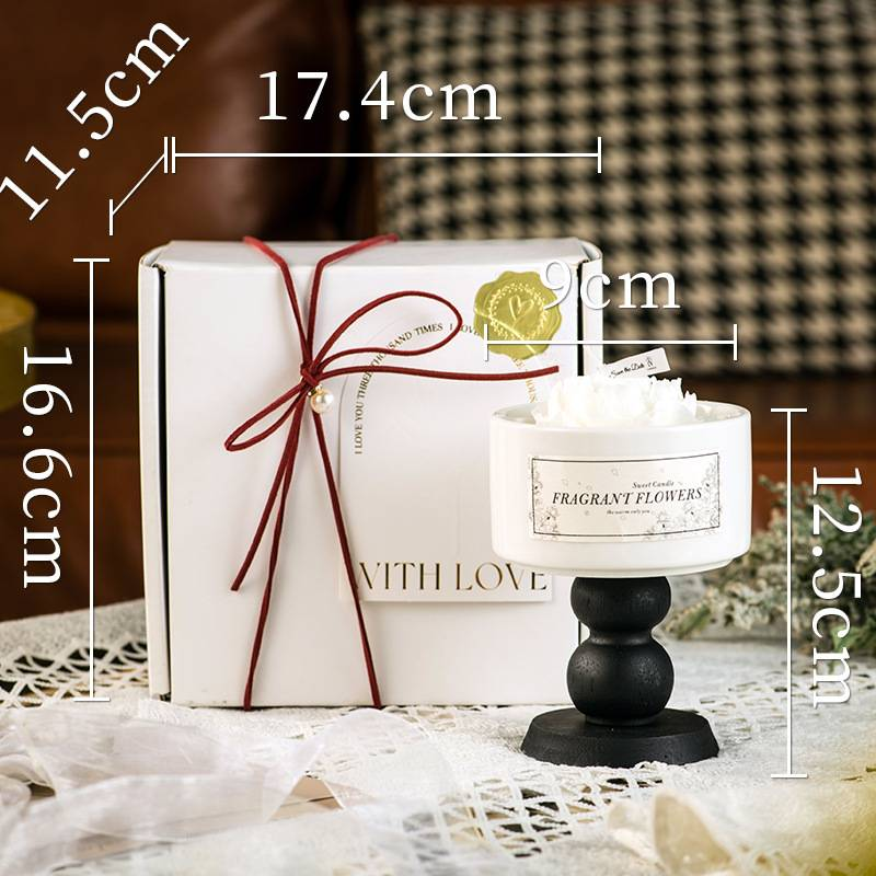 „Candles Camellia“ kvapiųjų žvakių dovanų rinkinys Elegantiška gėlių aromaterapinė sojų vaško žvakė su ilgai išliekančiu kvapu_voghion.com