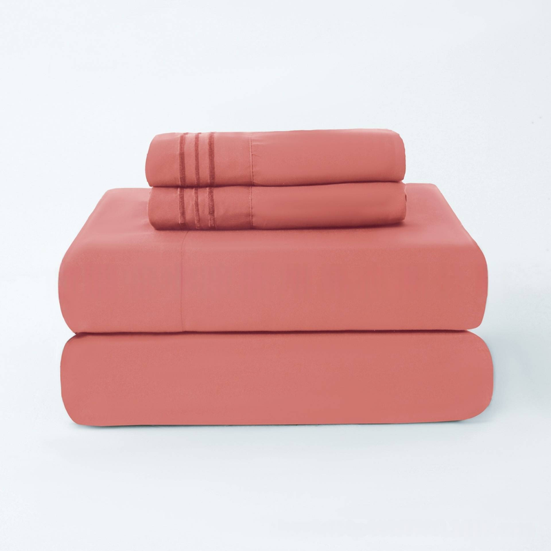 3/4PCs Polyester Bedding Set – Wrinkle-Resistant, Hypoallergenic, Soft & Breathable (Twin/Full/Queen/King, Multiple Colors & Patterns)_voghion.com