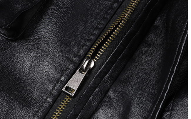 "Herren Slim-Fit PU-Lederjacke – Zweireihiger Stehkragen-Langmantel für Freizeit & Streetwear (S-2XL, 2 Farben)"_voghion.com