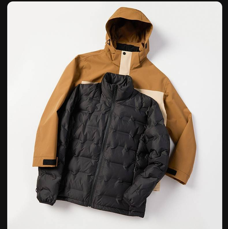 Unisex 3-in-1 Waterproof Ski Jacket With Detachable Fleece Liner – Windproof Winter Coat For Hiking, Camping & Outdoor Work_voghion.com