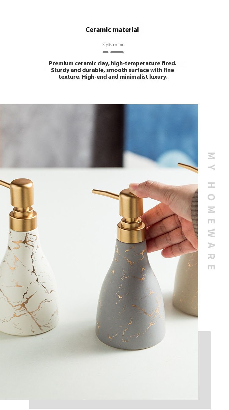 340ml Ceramic Dispenser Bottle – Stylish Foam Pump For Soap, Lotion & Shampoo (Zebra/Leopard/Polka Dot Patterns)_voghion.com