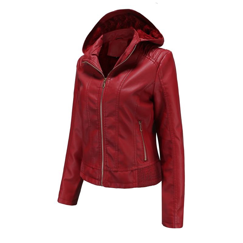 Dammekleeder Hierscht a Wanter Kapuzen Liederjacket Ofnehmbar Hutt Reißverschluss Laangärm Plus Fleece Liederjacket_voghion.com
