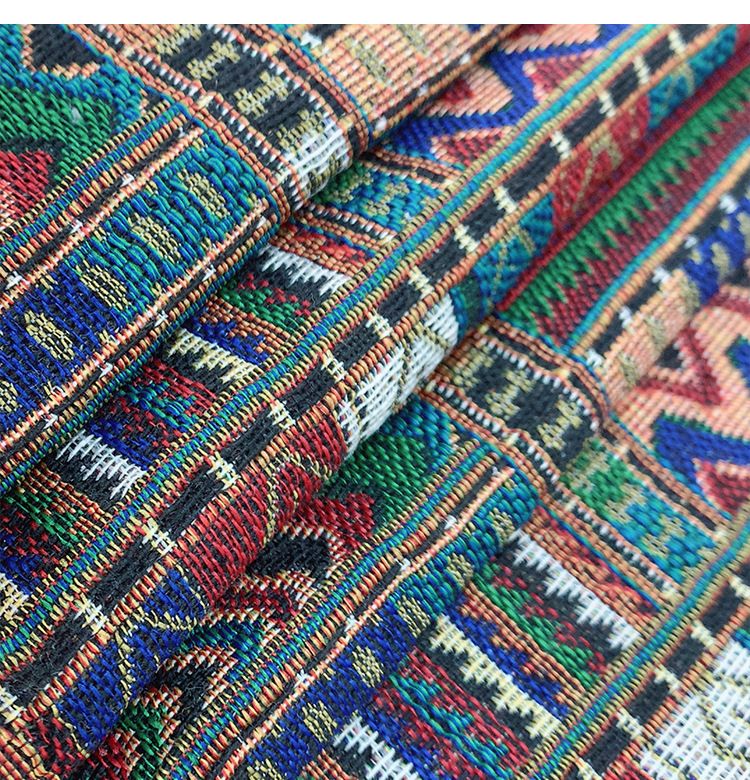 Böhmischer Tischläufer aus Polyester – bunt gestreifter Jacquardstoff für Bauernhaus-Esszimmer und Wohndekor (mehrere Größen)_voghion.com