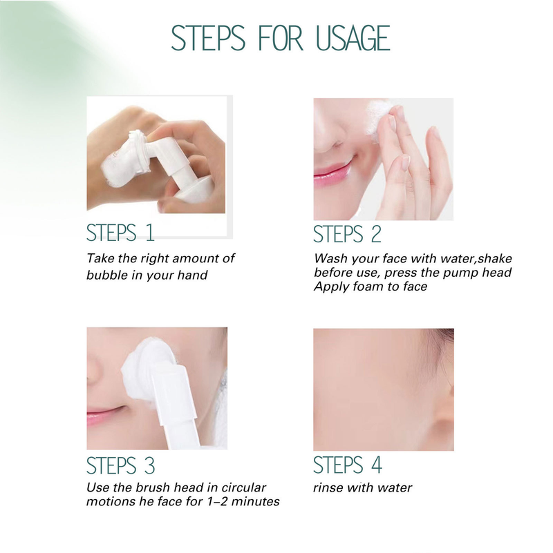 Mousse alla rosa BUPY Rinfrescante Controllo olio Pulizia Trucco Rimozione idratante Latte detergente viso 2024_voghion.com