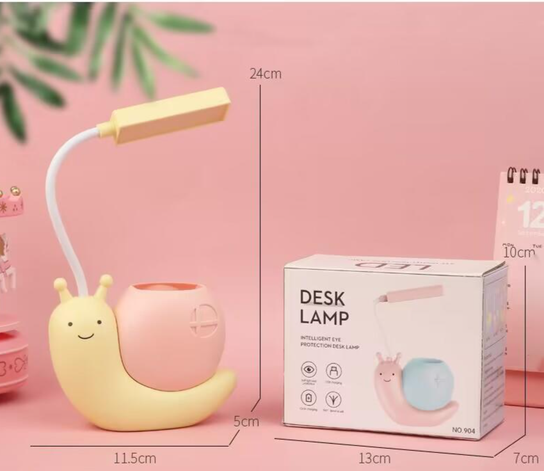 Lampada da scrivania per bambini, a LED, ricaricabile, con protezione per gli occhi, per l'apprendimento creativo, con piccolo regalo._voghion.com