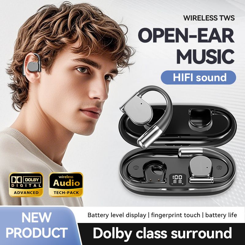 Neue Ai Smart Translation Open Ear Non-In-Ear OWS Bluetooth Wireless Over-Ear-Kopfhörer_voghion.com