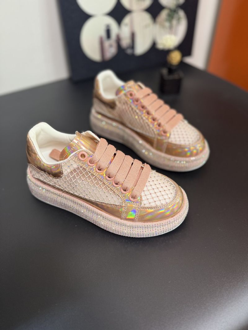 Sneakers con strass - Tomaia in mesh traspirante e glitter, comode scarpe basse con punta tonda per abbigliamento casual, scarpe da passeggio leggere estive_voghion.com