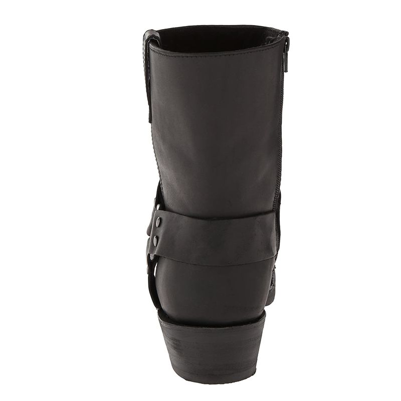 Botas de cowboy de salto alto estilo western, tira de ferragem para casal_voghion.com