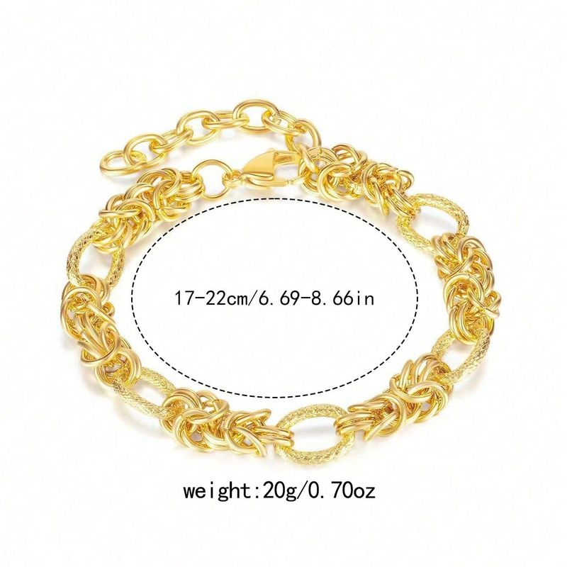 New Simple Minimalist Style Women's Cuban Thick Chain Bracelet Fashion Hip Hop Jewelry_voghion.com