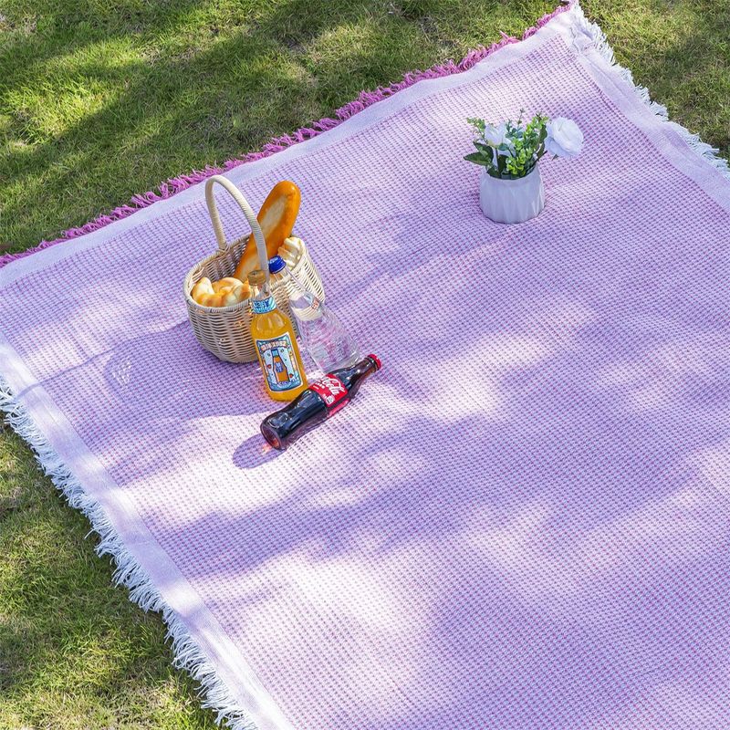Outdoor Linen Camping Blanket Atmosphere Tablecloth Picnic Car Trunk Mat_voghion.com