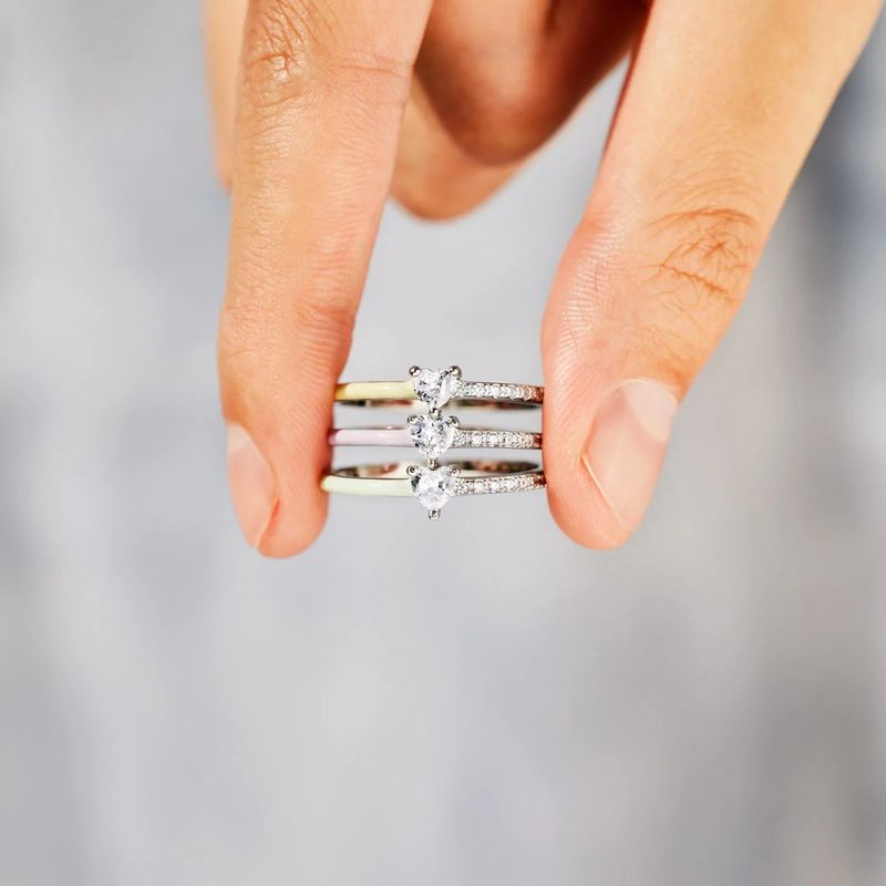 Set placcato alla moda per donna, delicato nocca in oro che non si ossida, semplici anelli impilabili per pollice confezione di gioielli per donna_voghion.com