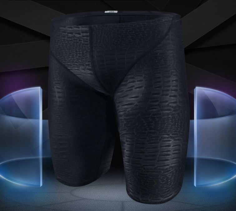 Swimming trunks men's boxer waterproof sharkskin comfortable breathable tide hot spring quick-drying large size swimming trunks_voghion.com