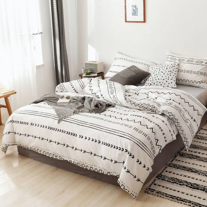 Set da tre pezzi Copripiumino bohémien Set da tre pezzi Biancheria da letto stampata_voghion.com